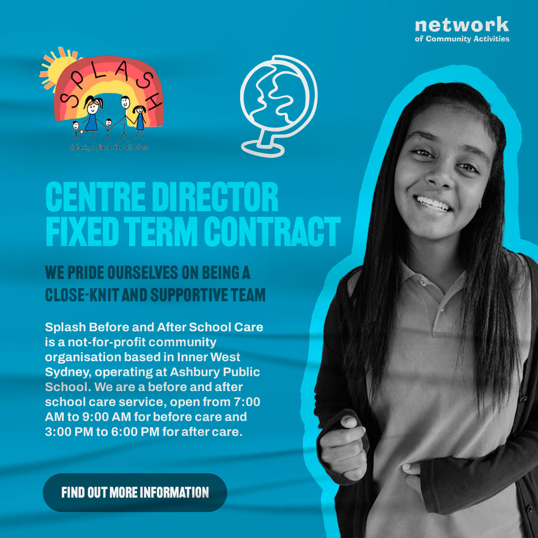 Splash Address Centre Director, Splash Centre – Network of Community Activities
